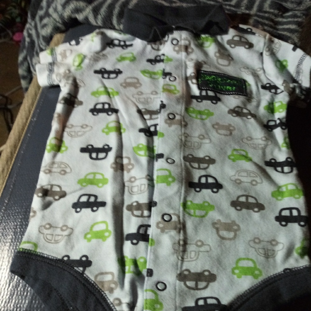 first moments 3mos cars short romper